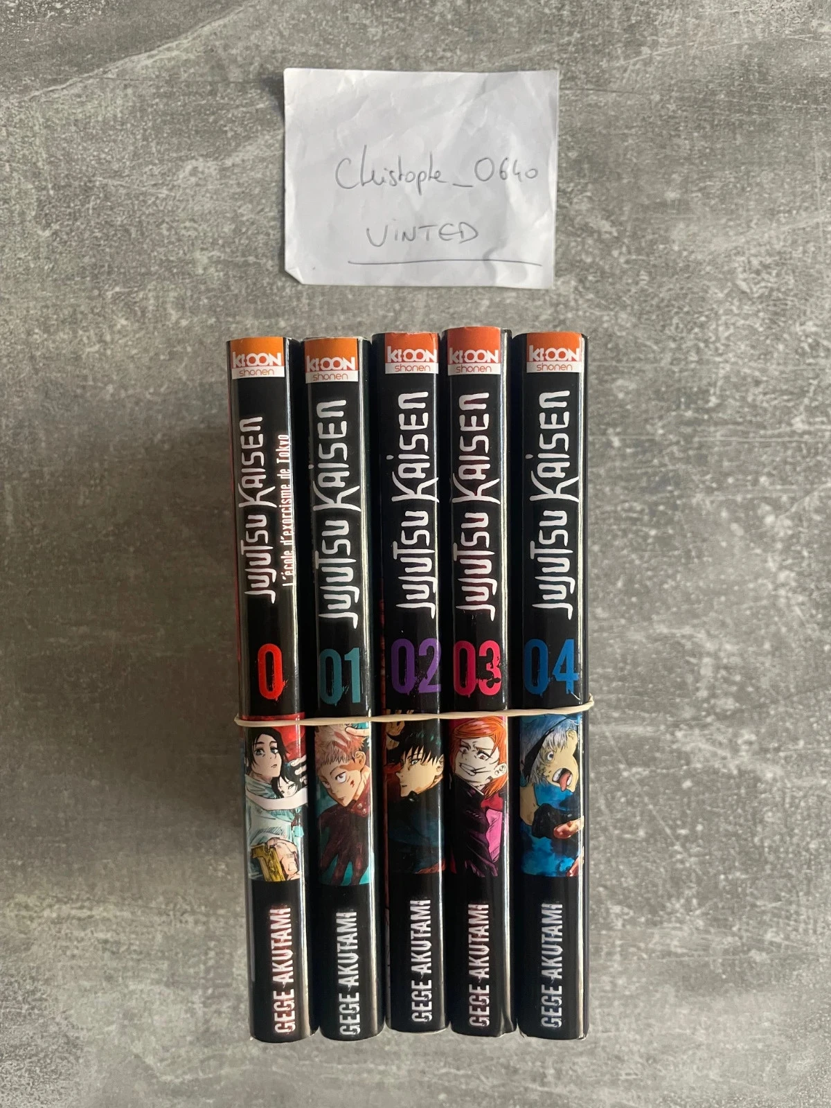 Lot de 5 mangas Jujutsu Kaisen  tome 0 à 4 en version française.